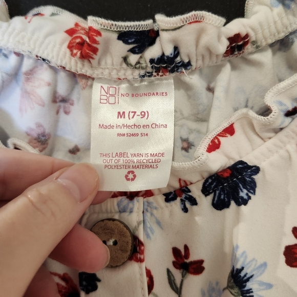 Red Blue Floral Babydoll Top Size M‎ Retro Y2K Coquette Americana Girlhoodcore - Picture 5 of 9